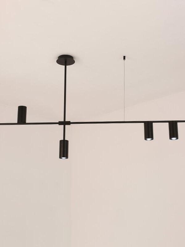 Black single-bar fixture with upward and downward heads