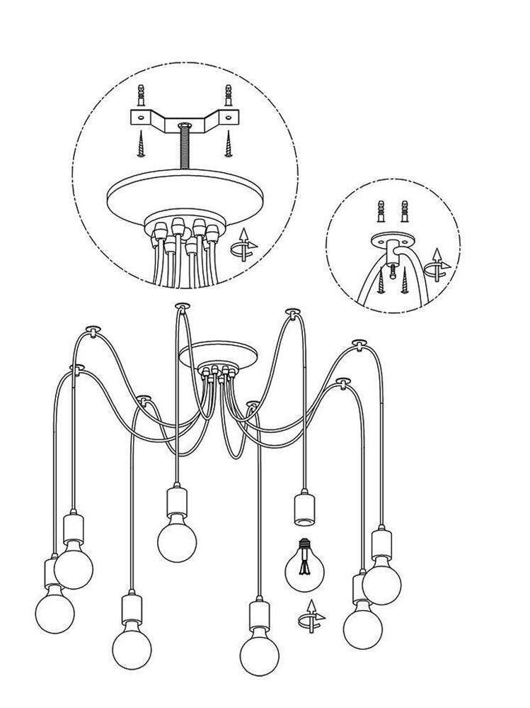Spider Ceiling Chandelier - Cueteks