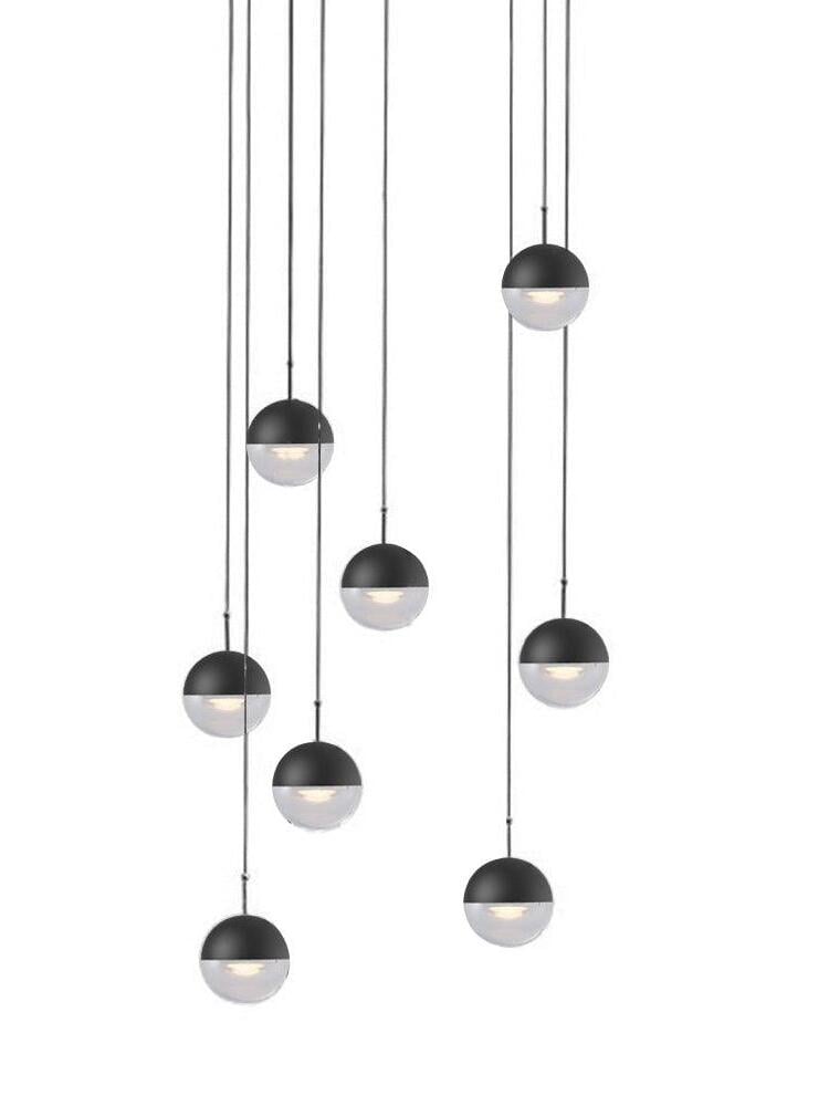 Modern Dora LED pendant lamp in Champagne Gold for Kitchen - Cueteks