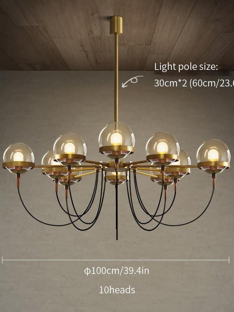 Glass Ball Chandelier - Cueteks