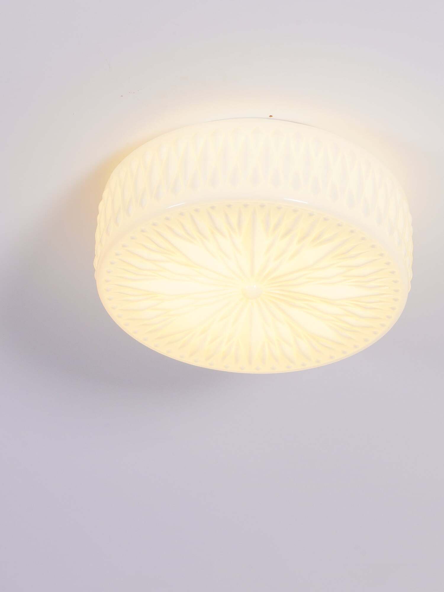 Vintage Adler Glass Rounded Ceiling Light For Bedroom - Cueteks