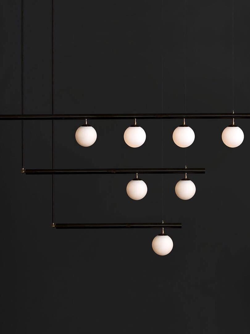 Multi-layer Rod Satellite Ball Ceiling Light - Cueteks