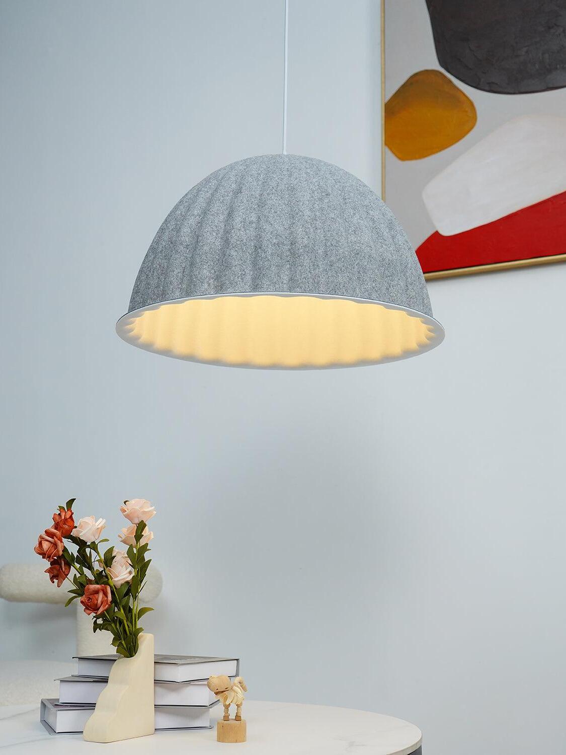Modern Under The Bell Ribbed Pendant Lamp - Cueteks
