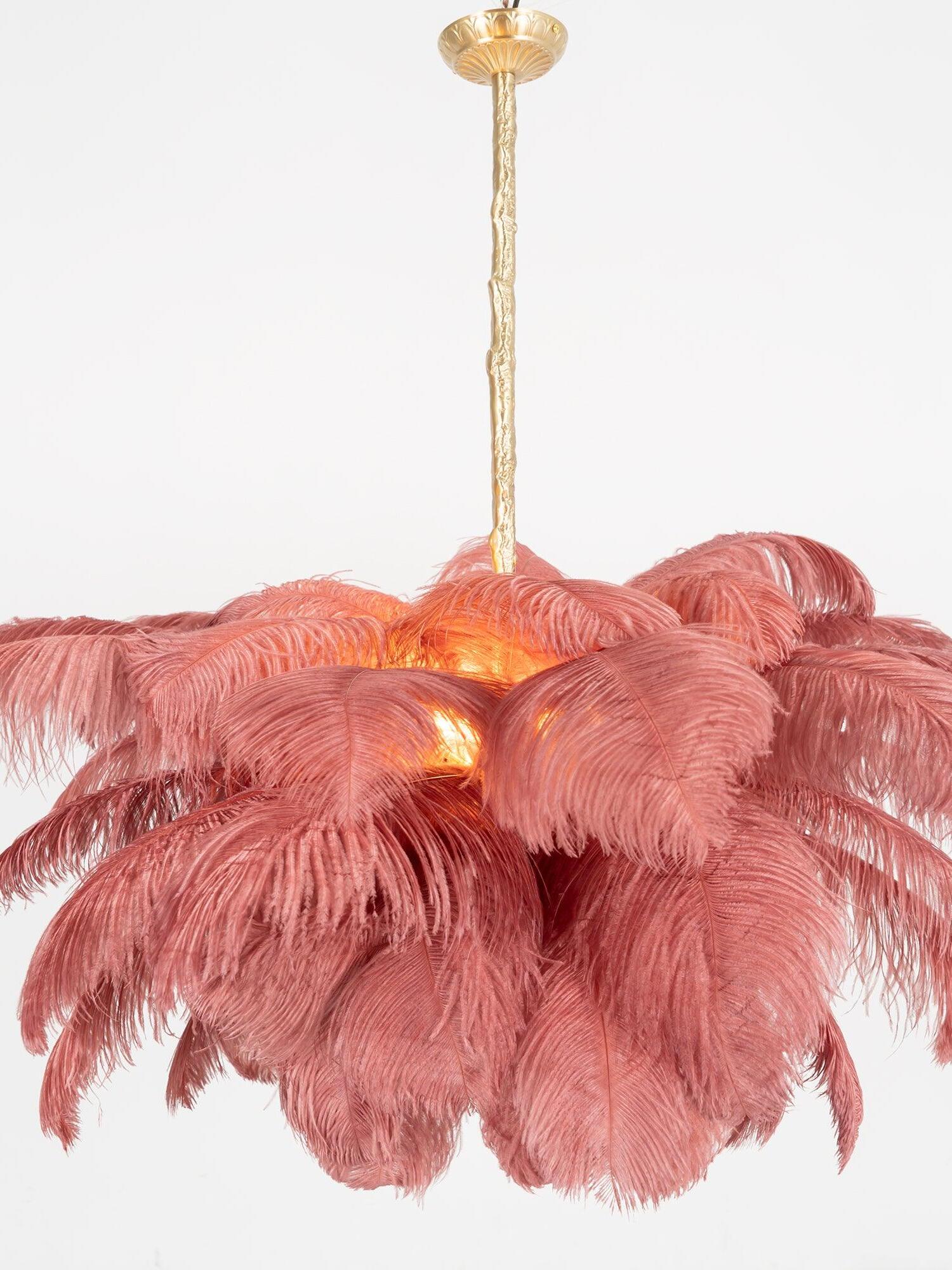 Ostrich Feather Chandeliers - Cueteks