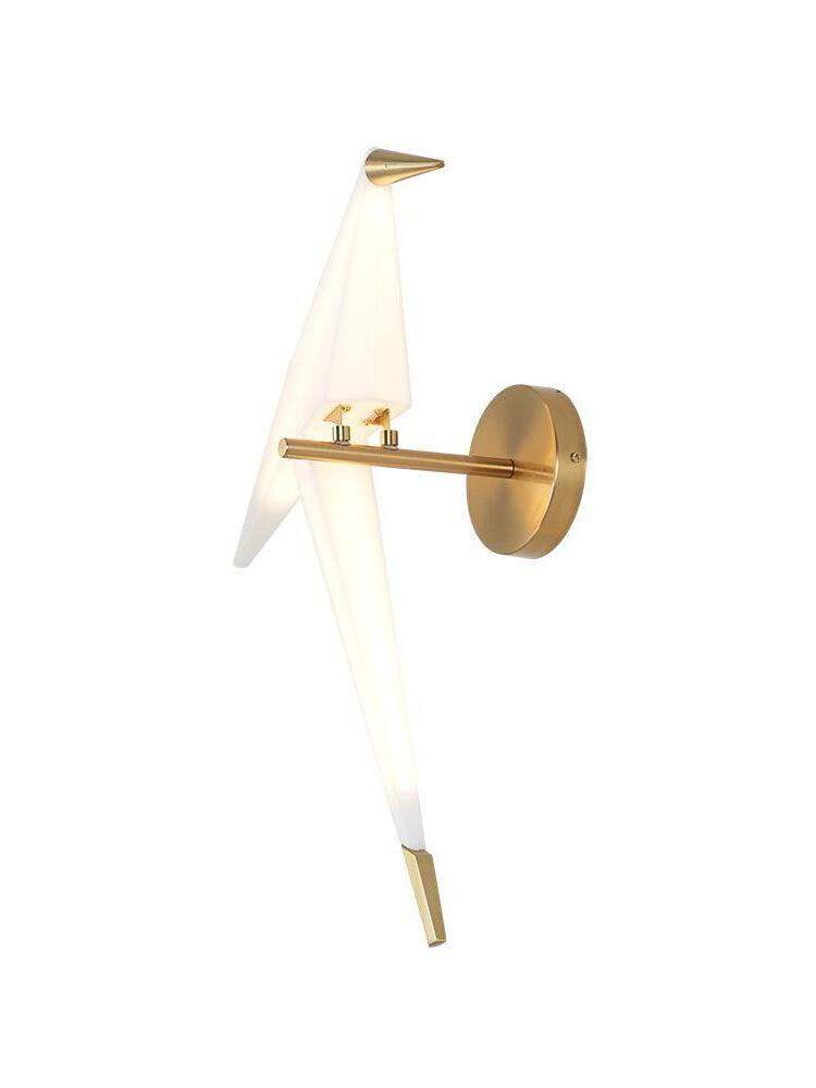 Modern Metal Perching Bird Wall Lamp For Bedroom - Cueteks