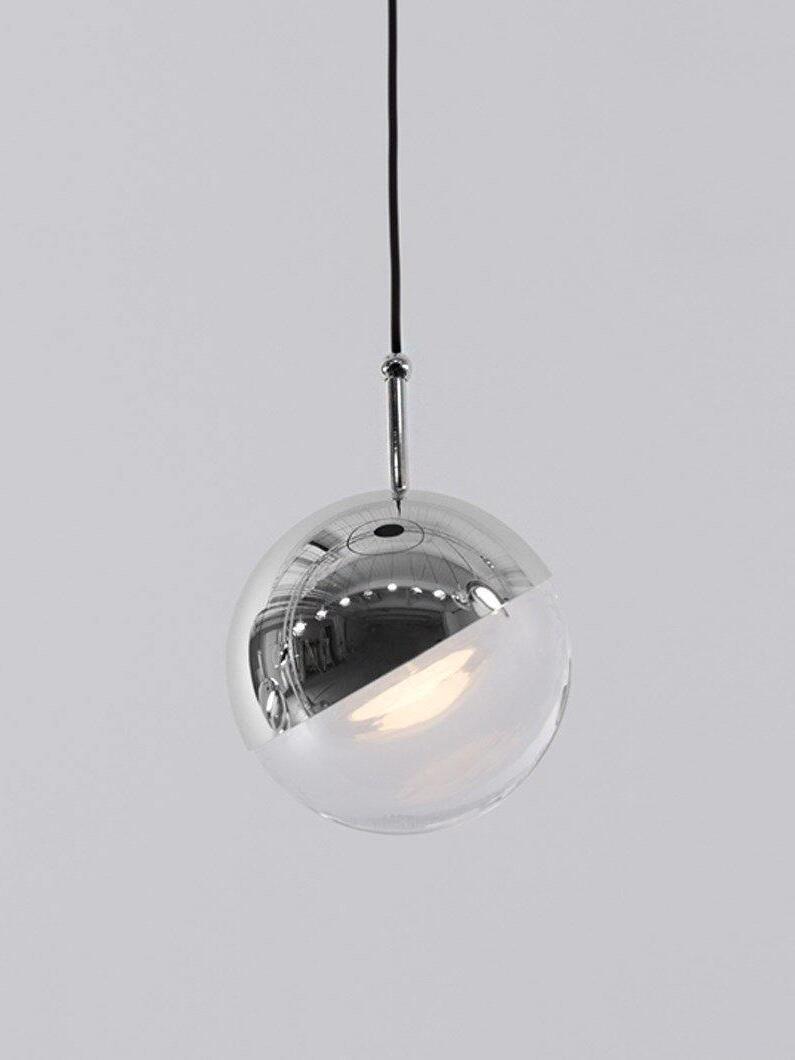 Modern Dora LED pendant lamp in Champagne Gold for Kitchen - Cueteks