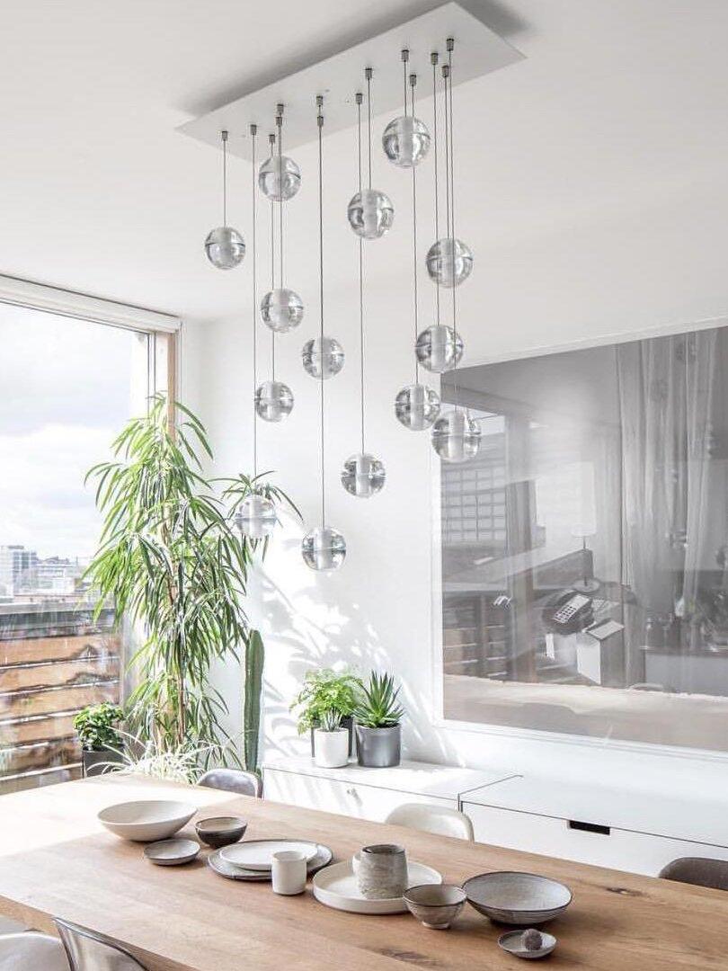 Round K9 Crystal Pendant Lamp - Cueteks
