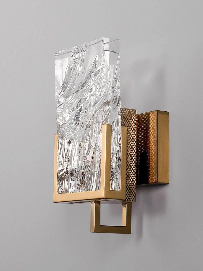 Angled unlit Ice Crystal wall lamp