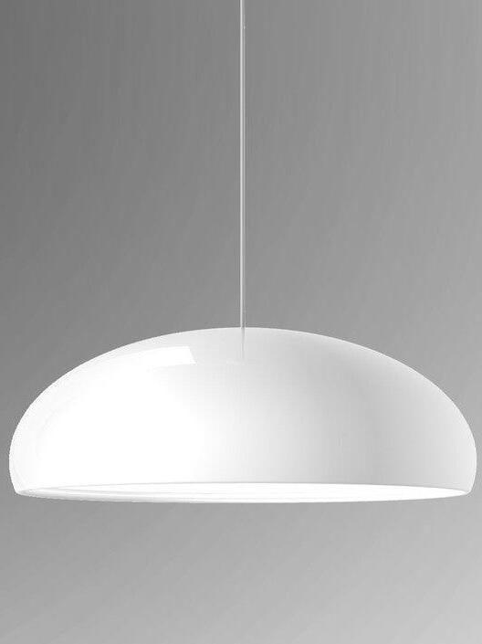 White shallow shade with a broad diffuser