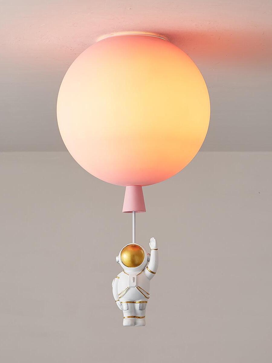 Creative Frosted Balloon Astronaut Children Ceiling Light - Cueteks