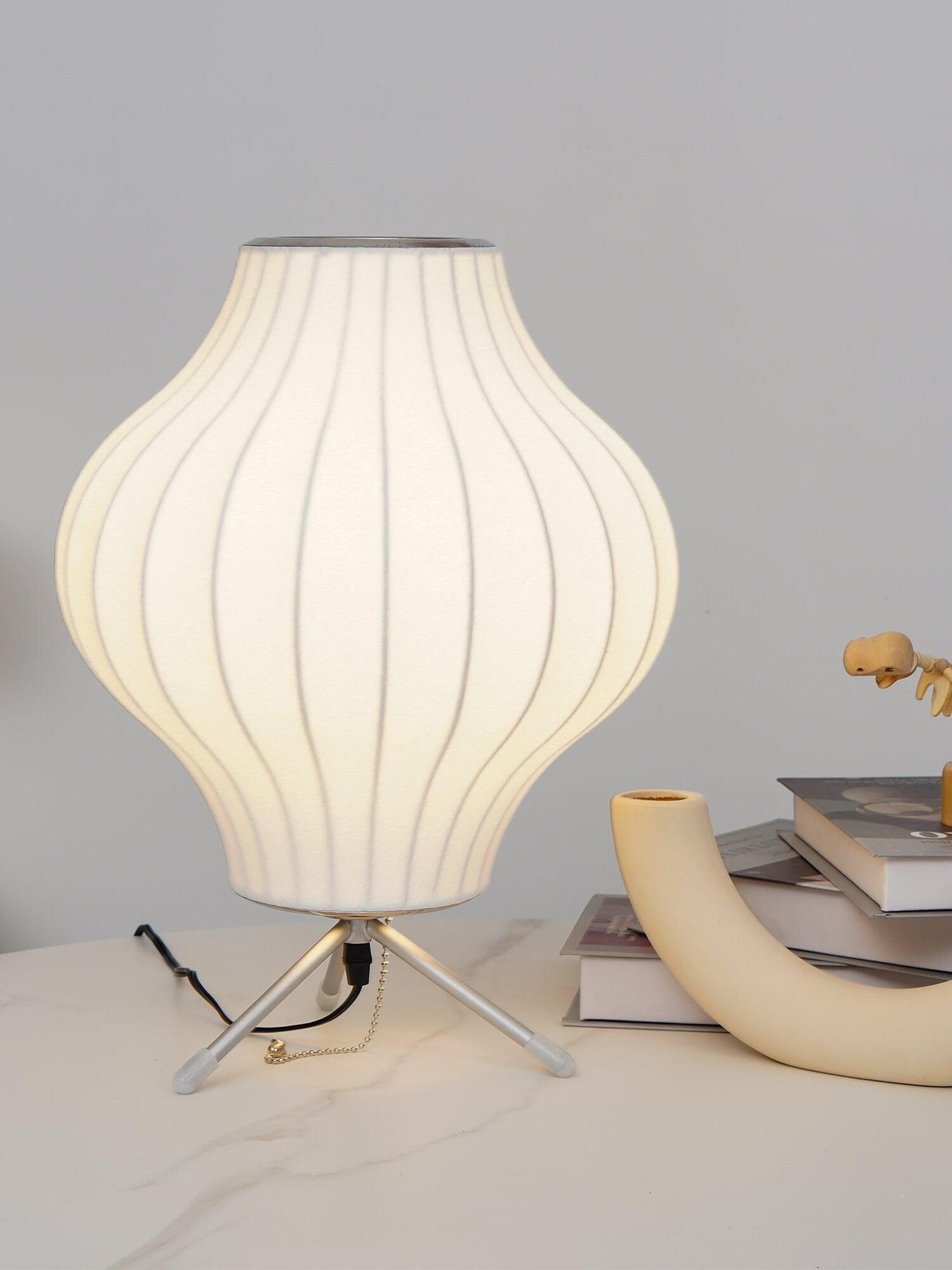 White Nelson Ball Shape Tripod Table Lamp - Cueteks