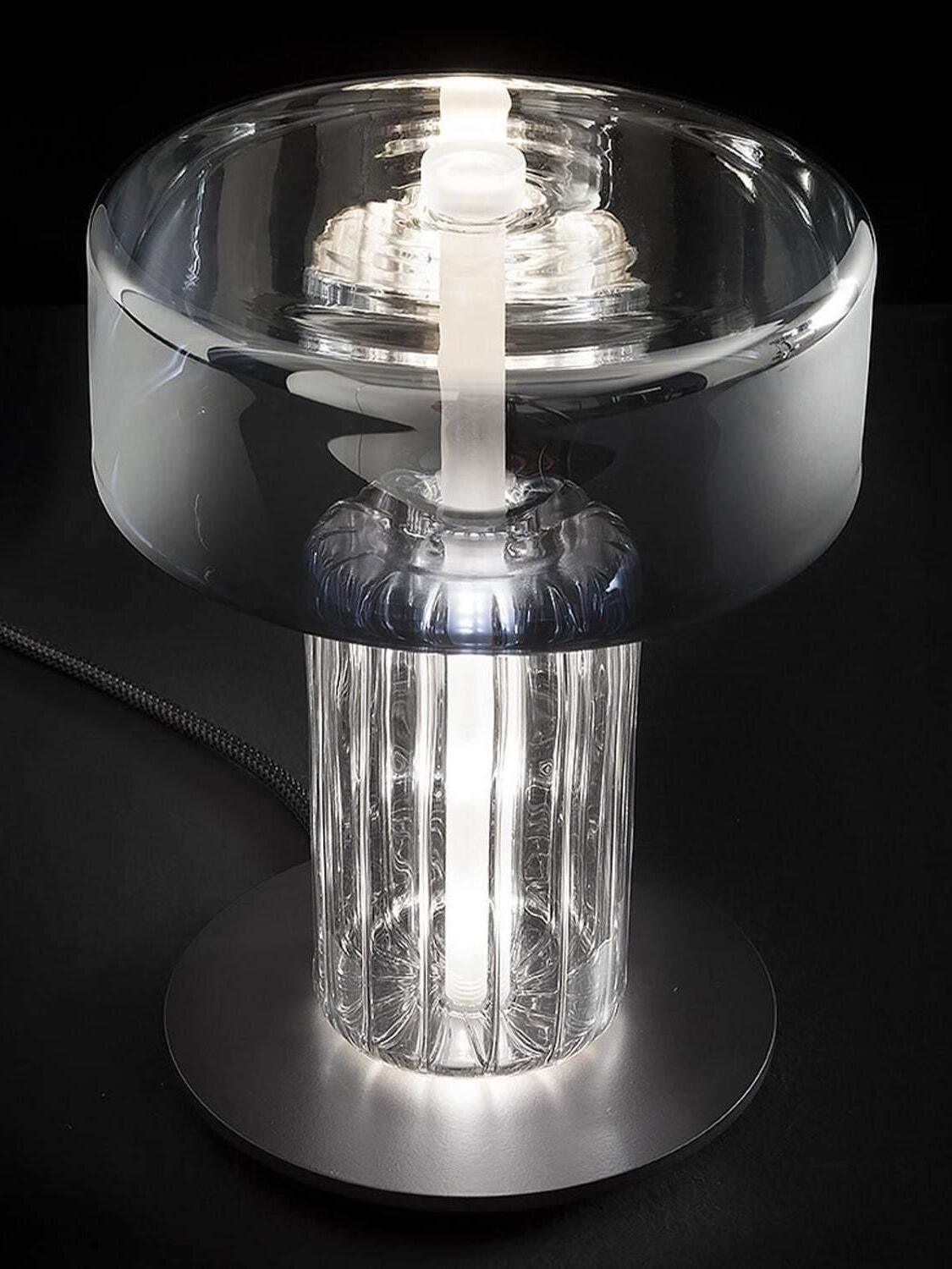 Modern Rapanui Geometric Glass Table Lamp - Cueteks