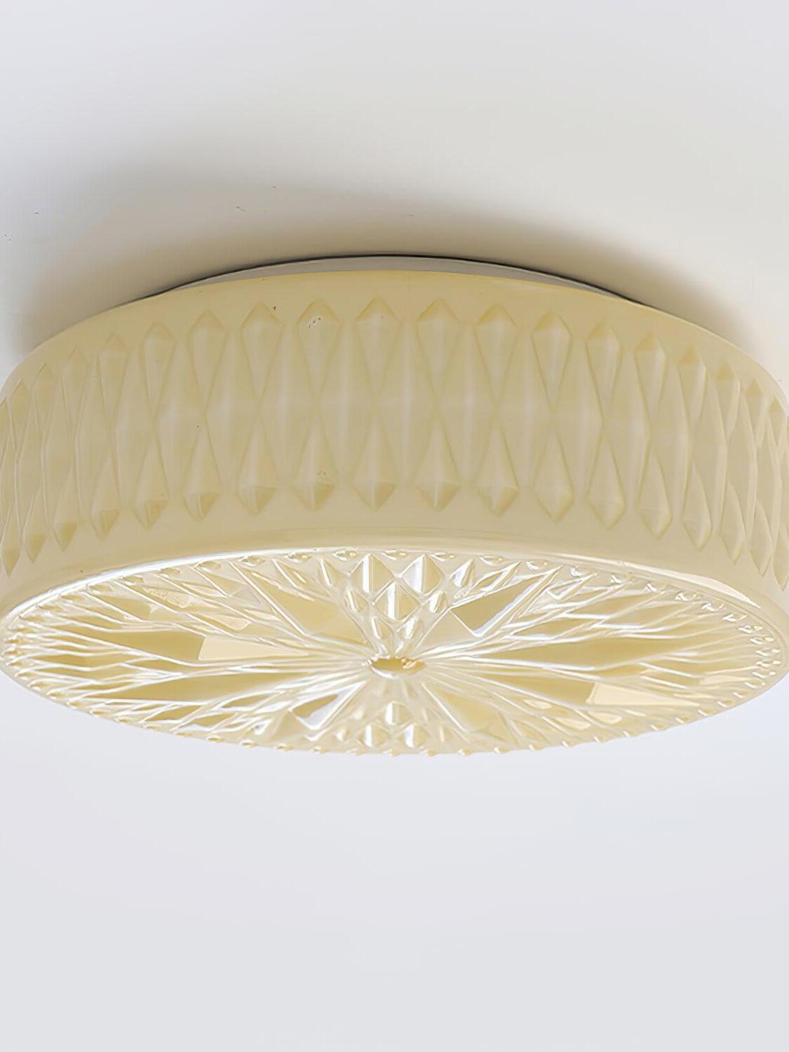 Vintage Adler Glass Rounded Ceiling Light For Bedroom - Cueteks