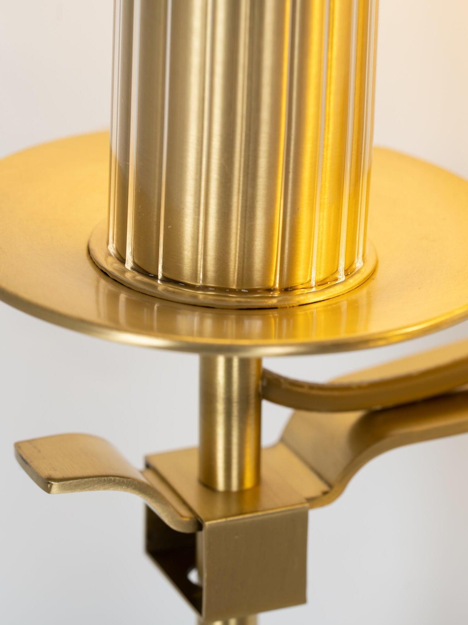 Retro Brass Fontanelle Glass Wall Lamp For Bedroom - Cueteks