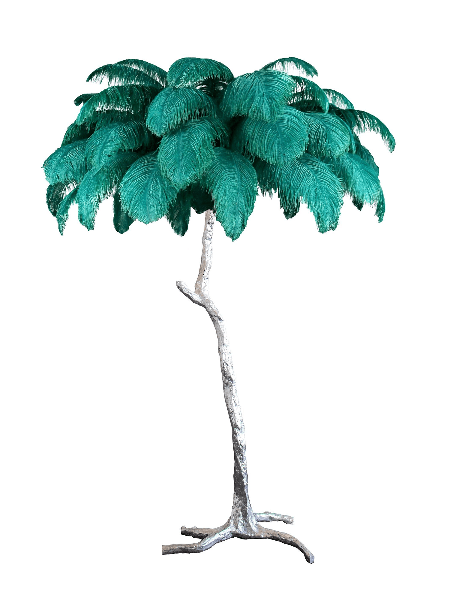 Ostrich Feather Resin Floor Light - Cueteks