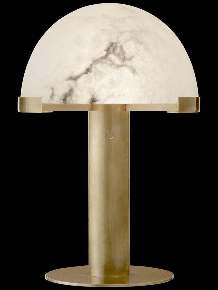 Illuminated veined dome against a dark background