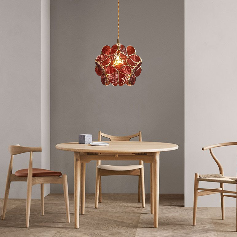 Glass Flower Petal Pendant Light - Cueteks