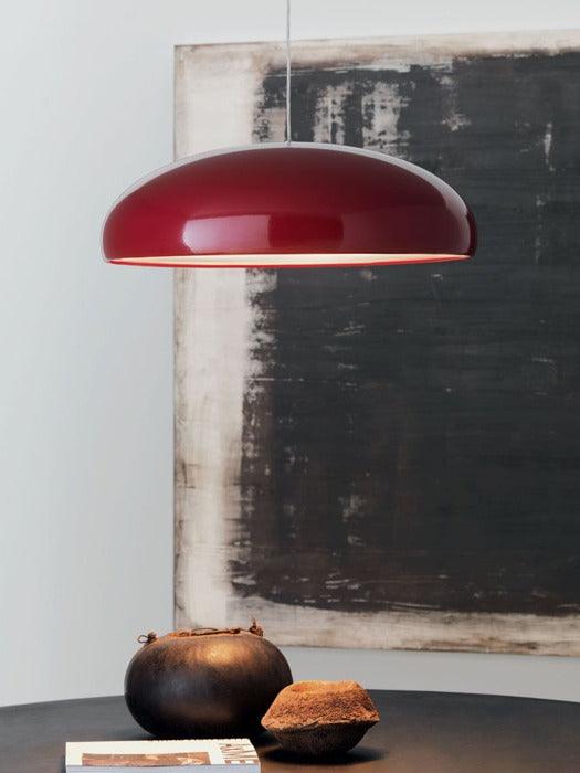 Red dome above a decorative bowl