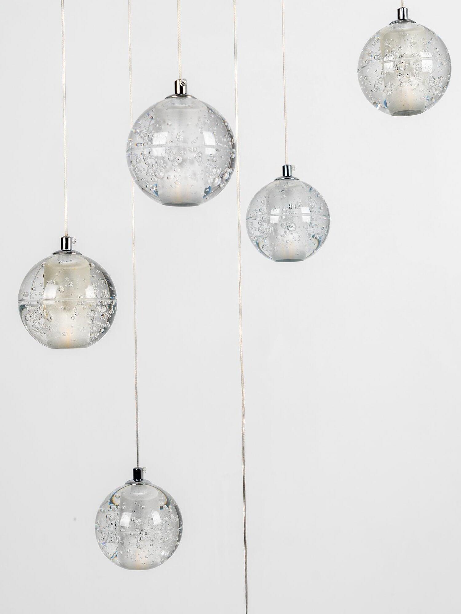 Round K9 Crystal Pendant Lamp - Cueteks
