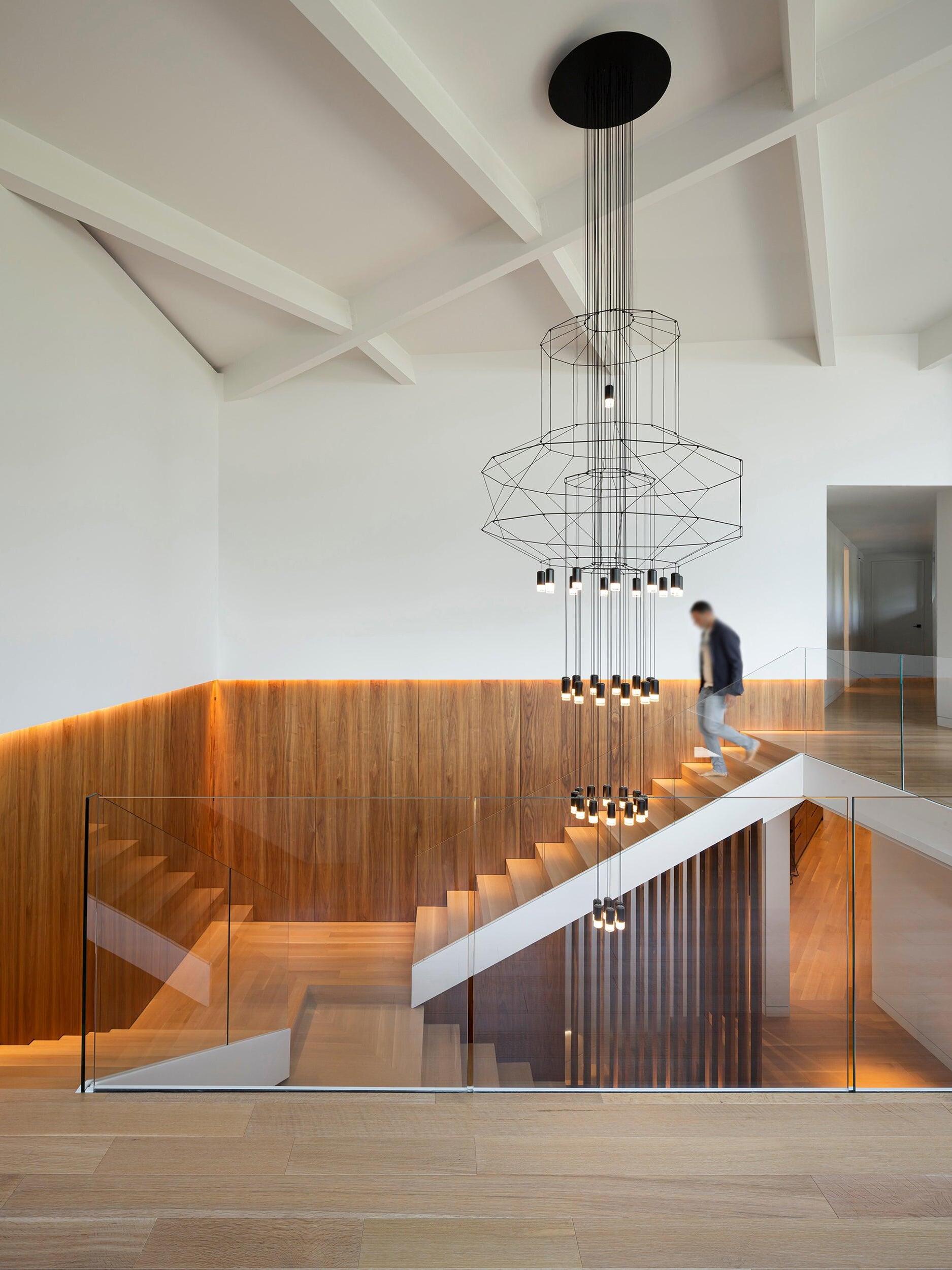 Industrial Metal Lines Multi-head Chandelier - Cueteks
