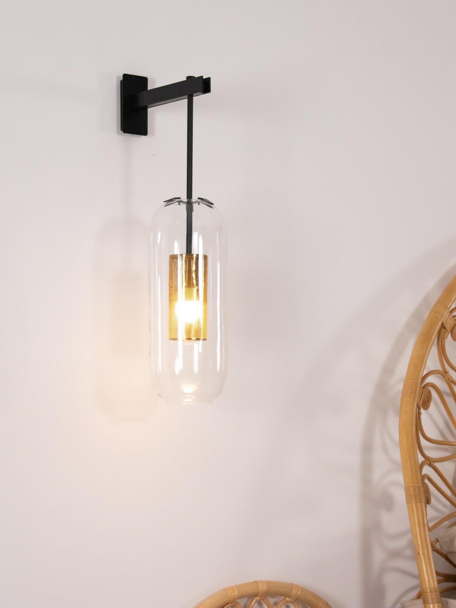 Middle Ages Vadim Glass Lantern Wall Lamp - Cueteks