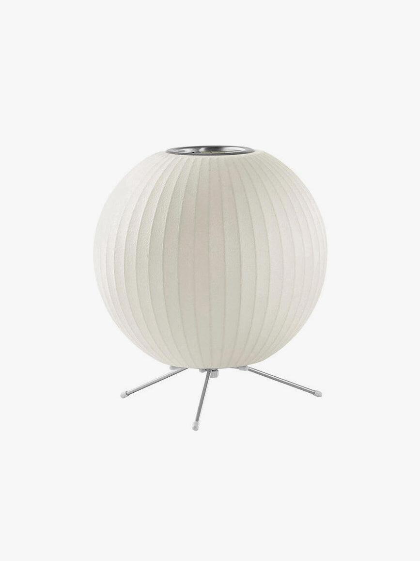 White Nelson Ball Shape Tripod Table Lamp - Cueteks