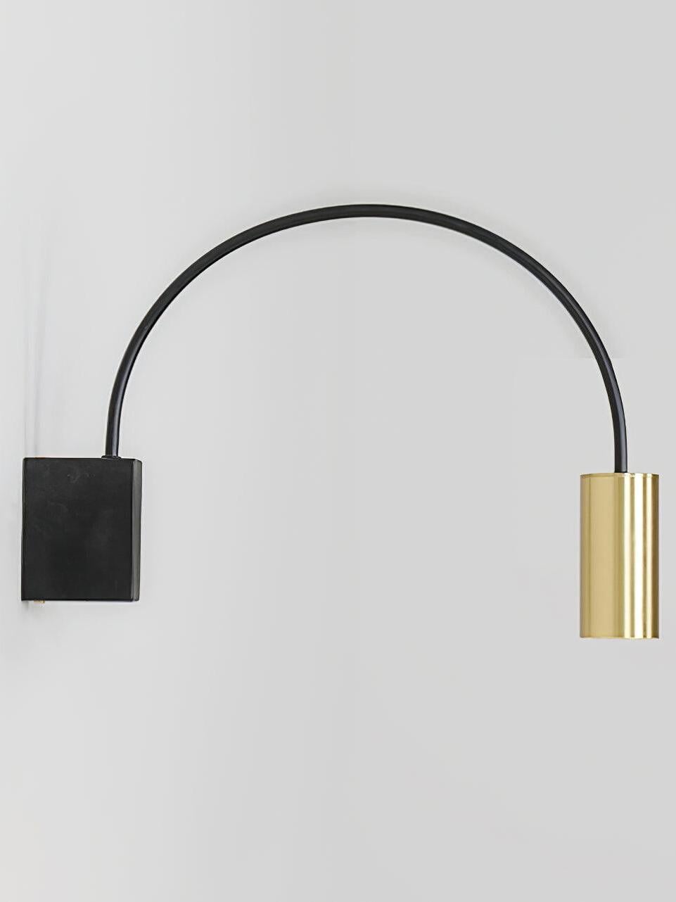 Front view of a black-and-gold Antonella lamp
