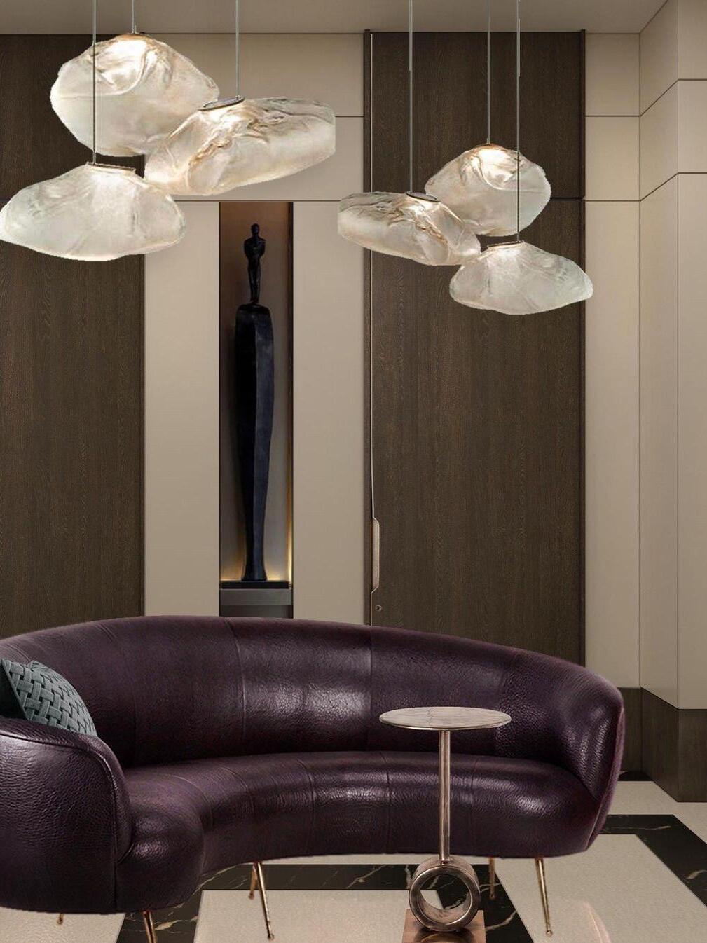 Transparent Glass Random Rectangle Multiple Pendant Lamp - Cueteks