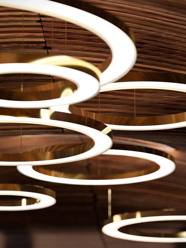 Classic Metal Circular Ring Mahlu Chandelier - Cueteks