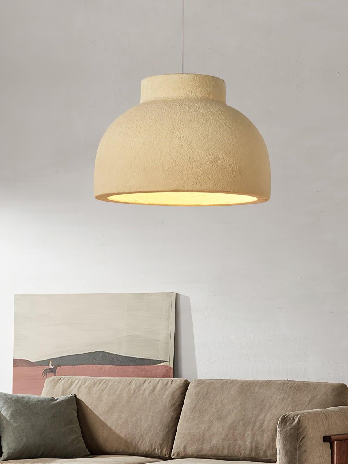 Rustic Macaroon Grain Bowl Shape Pendant Lamp - Cueteks