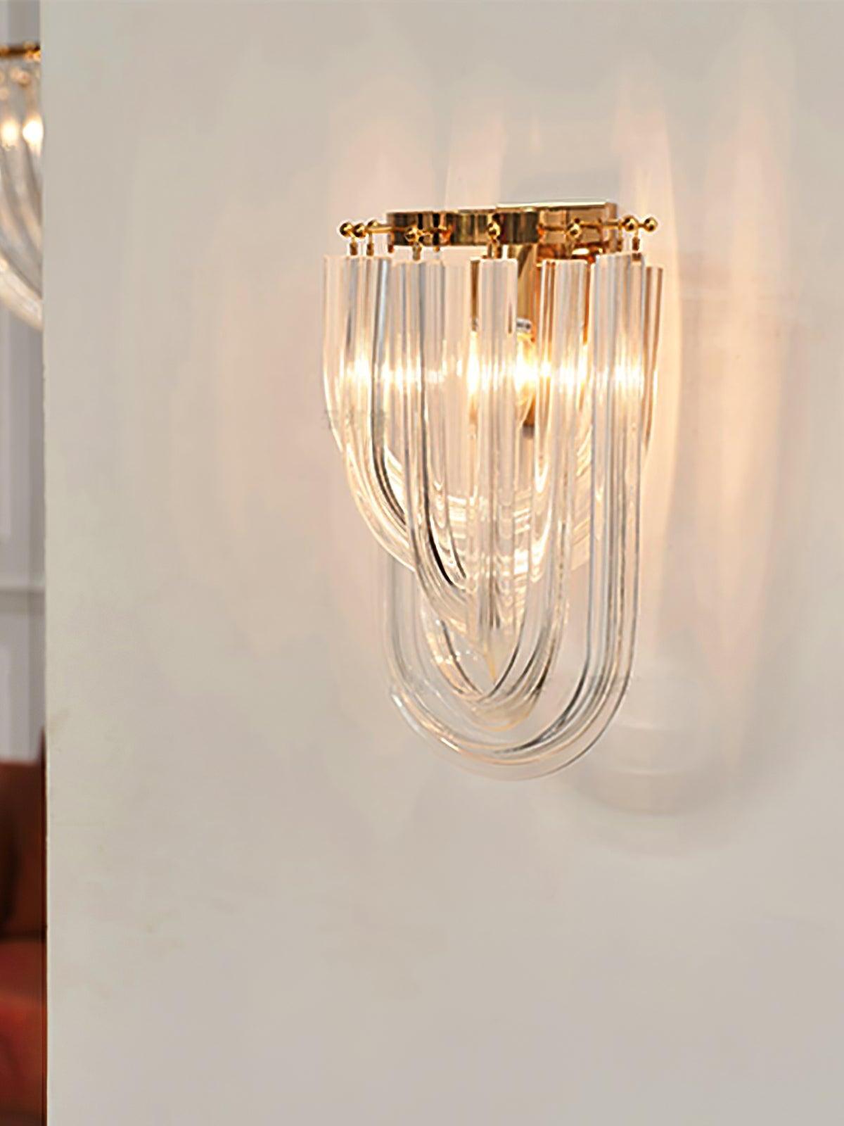 Mid Century Trevi Murano Elegant Wall Lamp - Cueteks