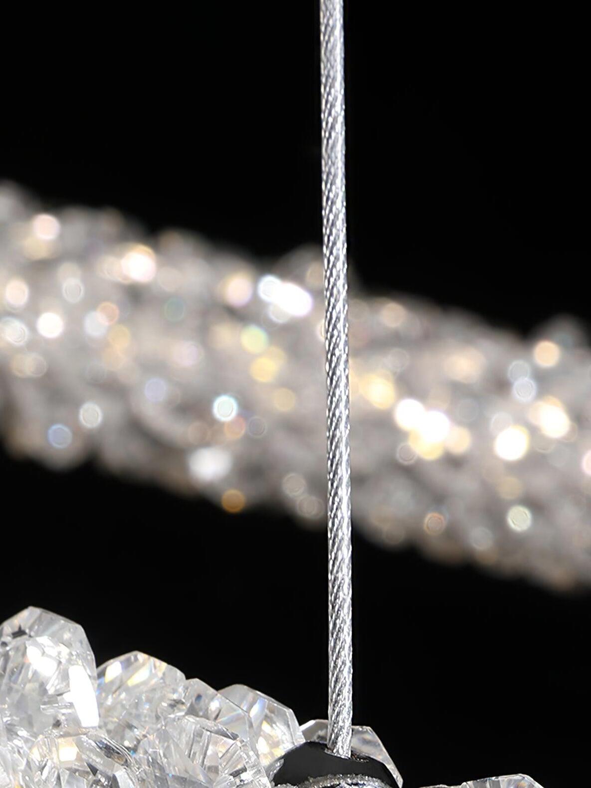 Decorative Ring Crystal Island Chandelier - Cueteks