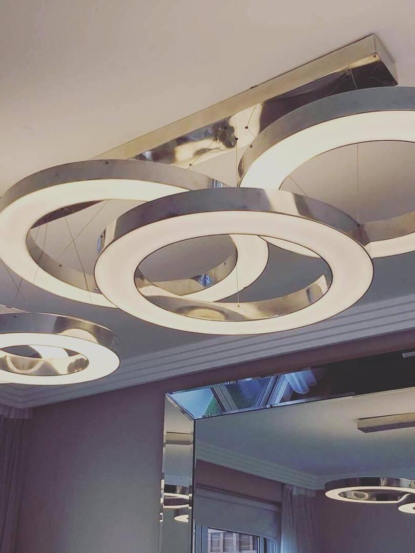Classic Metal Circular Ring Mahlu Chandelier - Cueteks