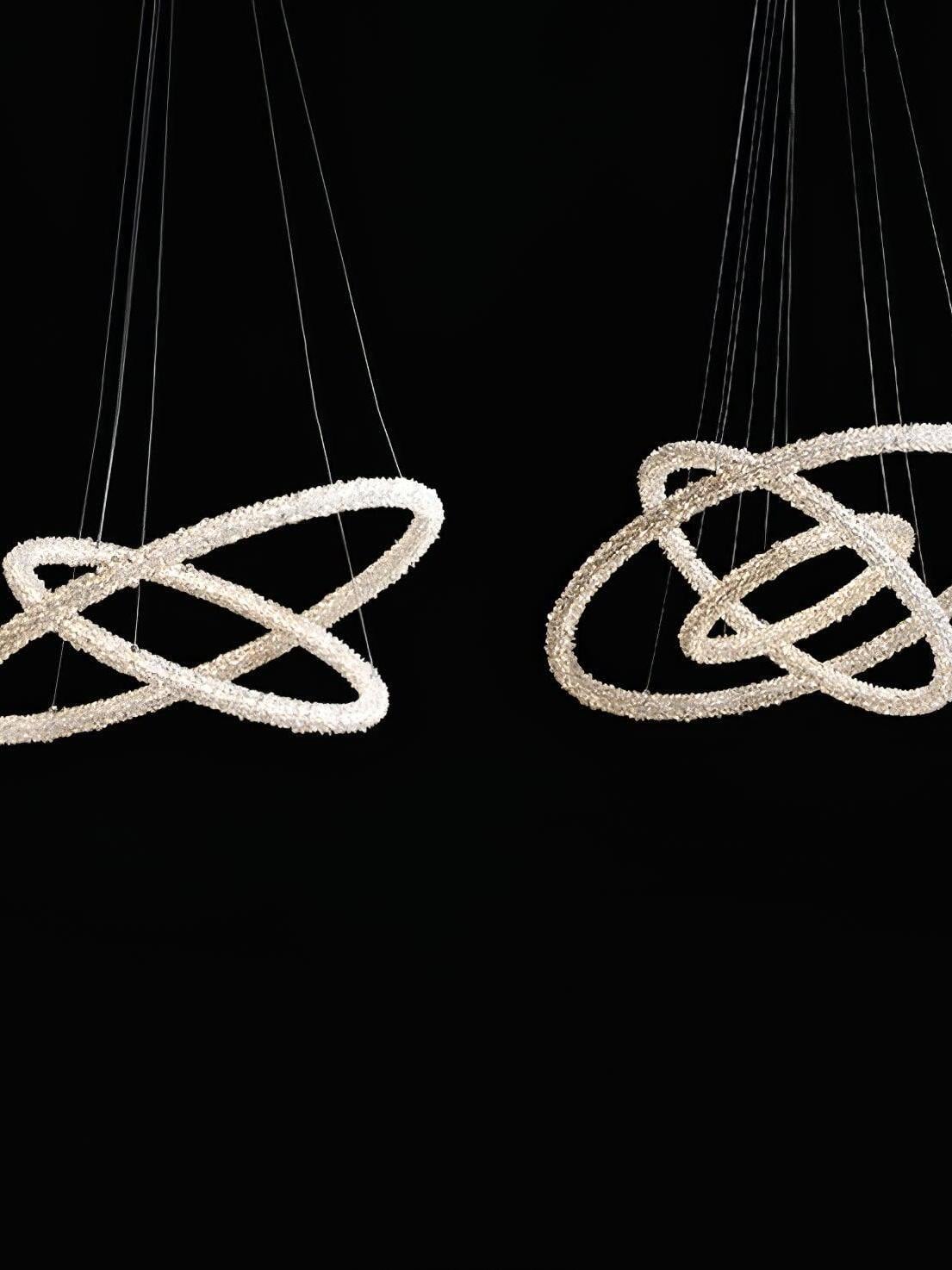 Decorative Ring Crystal Island Chandelier - Cueteks