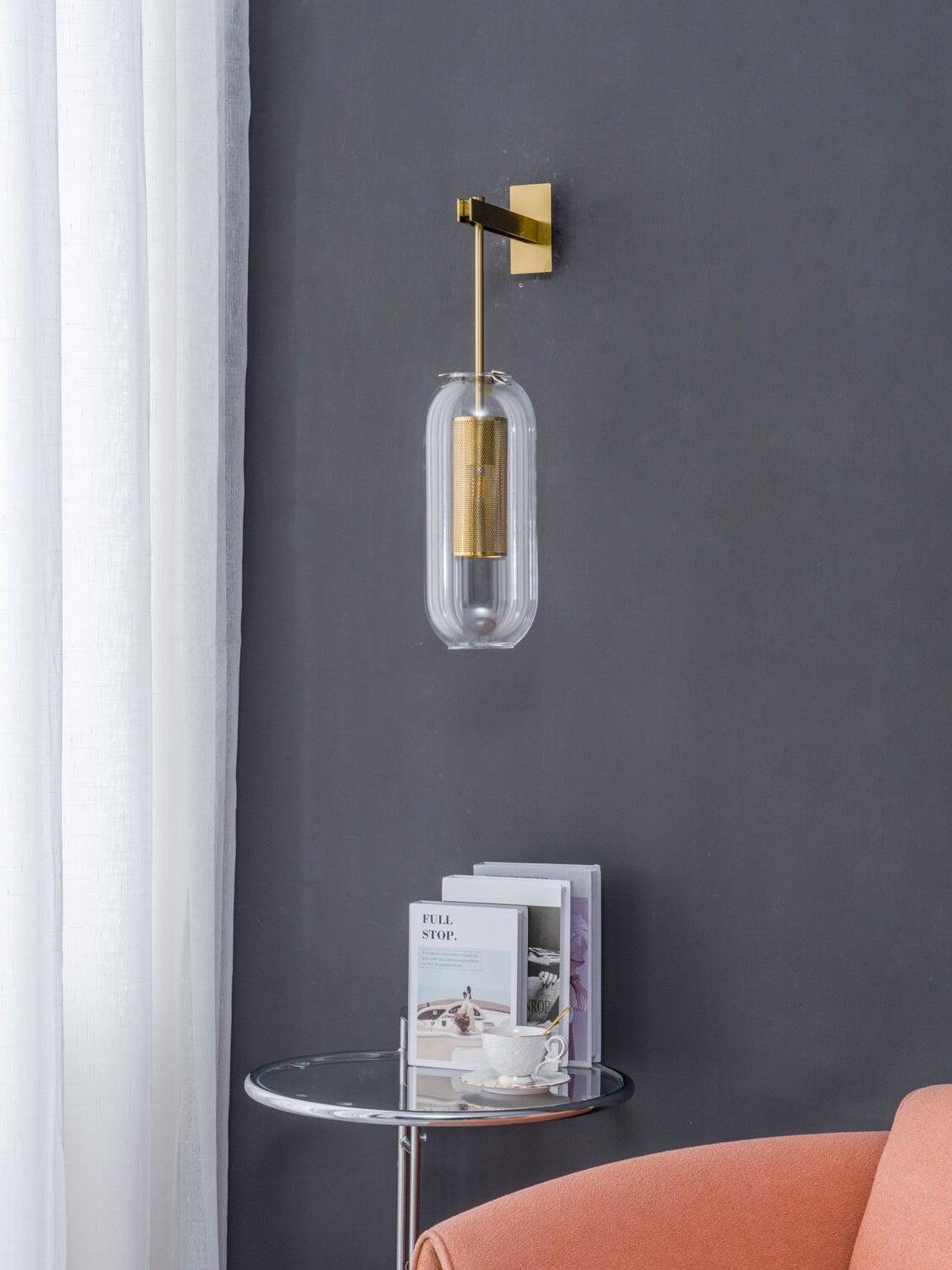 Middle Ages Vadim Glass Lantern Wall Lamp - Cueteks