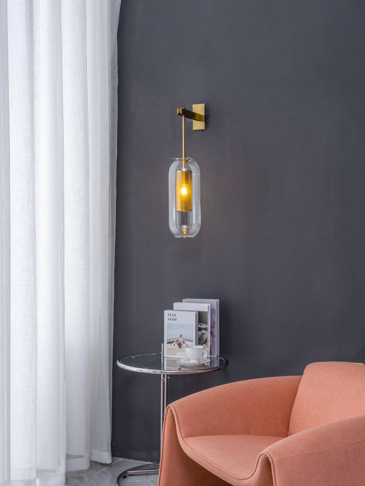 Middle Ages Vadim Glass Lantern Wall Lamp - Cueteks