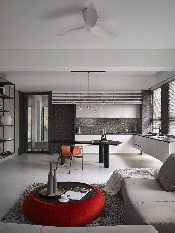 Modern Dora LED pendant lamp in Champagne Gold for Kitchen - Cueteks