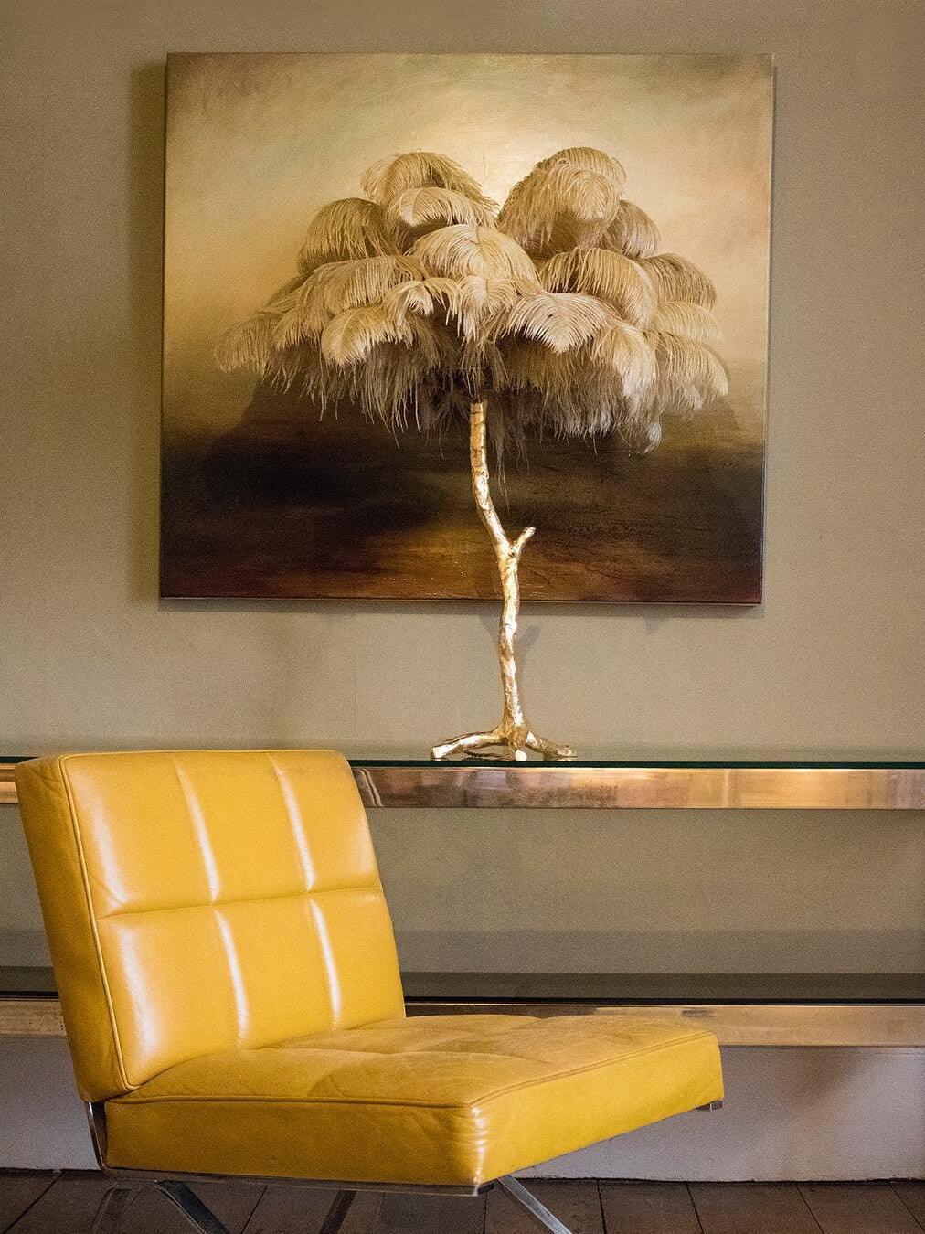 Ostrich Feather Table Lamp - Cueteks