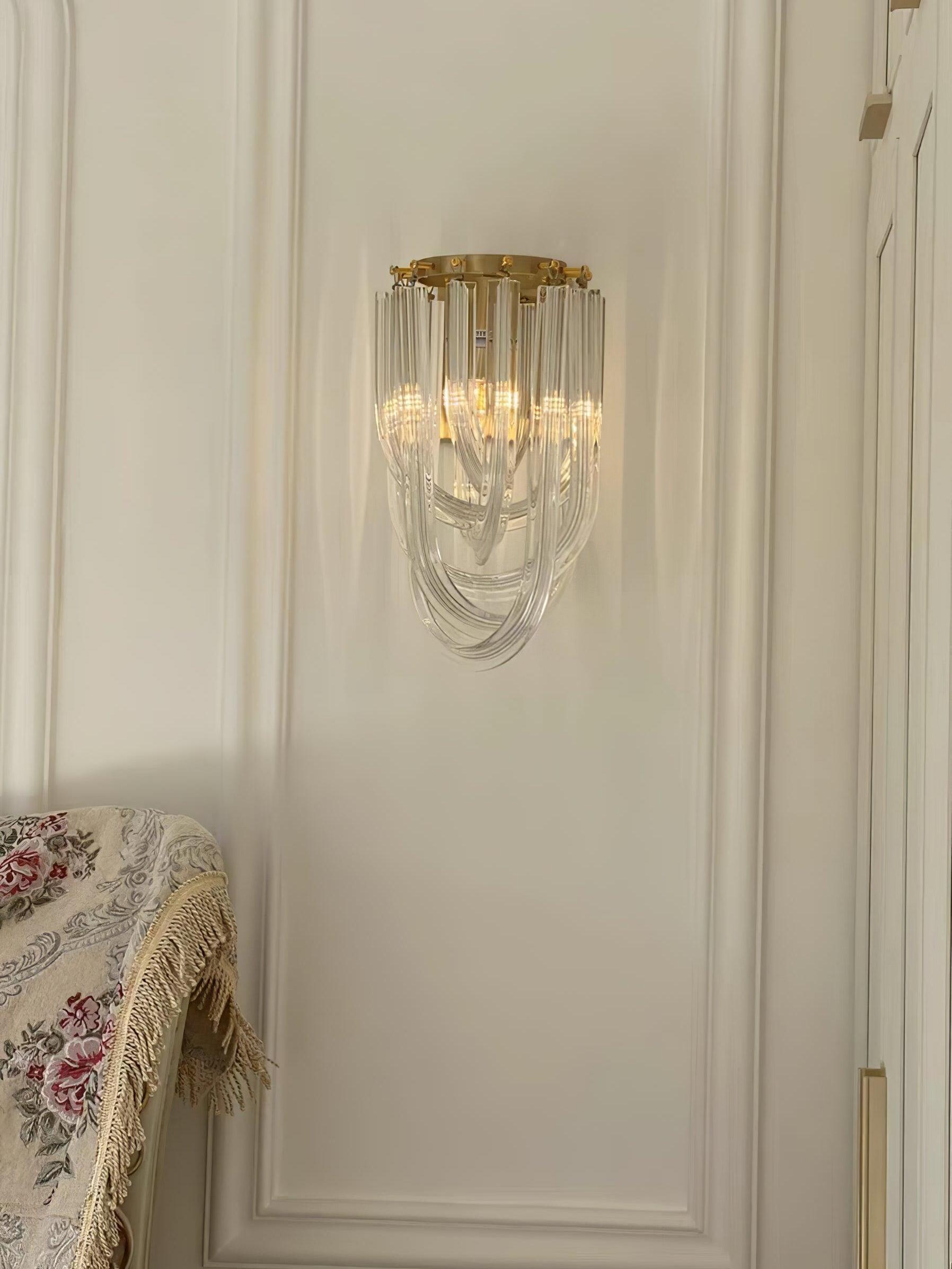 Mid Century Trevi Murano Elegant Wall Lamp - Cueteks