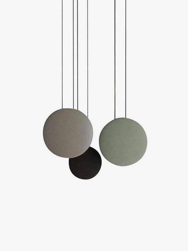 Resin Cosmos Multicolor Disc Pendant Light - Cueteks