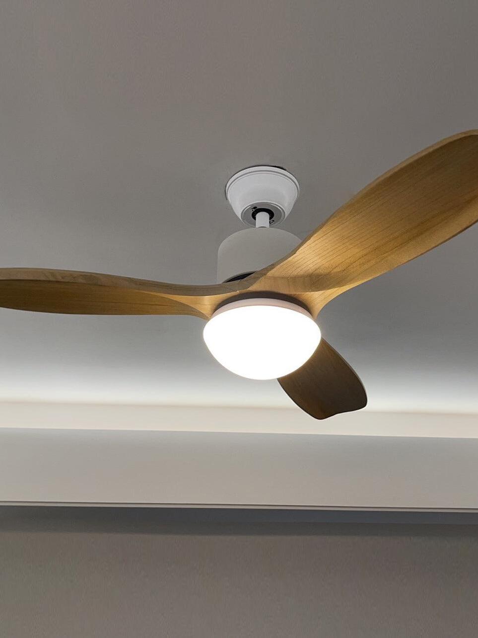 Vintage Wooden Harborough 3 Ceiling Fan Light - Cueteks