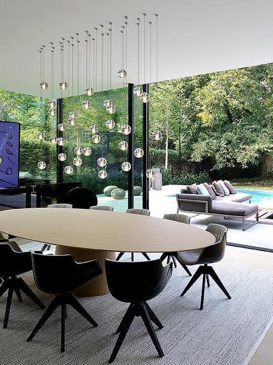 Round K9 Crystal Pendant Lamp - Cueteks