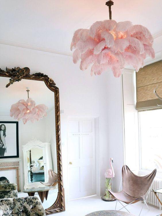 Ostrich Feather Chandeliers - Cueteks