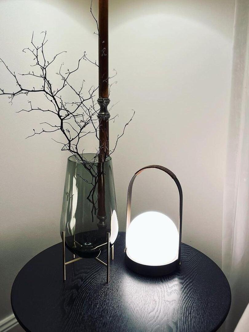 Portable Carrie Glass Ball LED Table Lamp - Cueteks