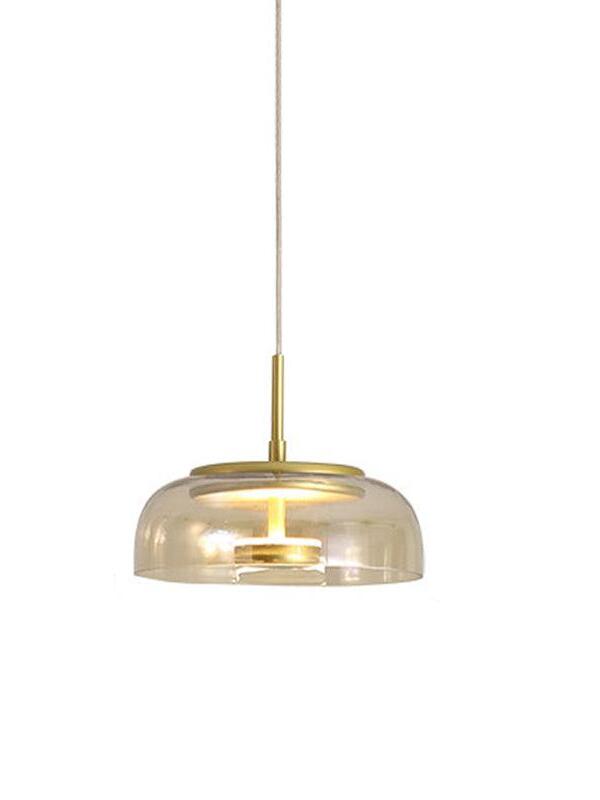 Simple Blossi Transparant Glass Bowl Pendant Light - Cueteks