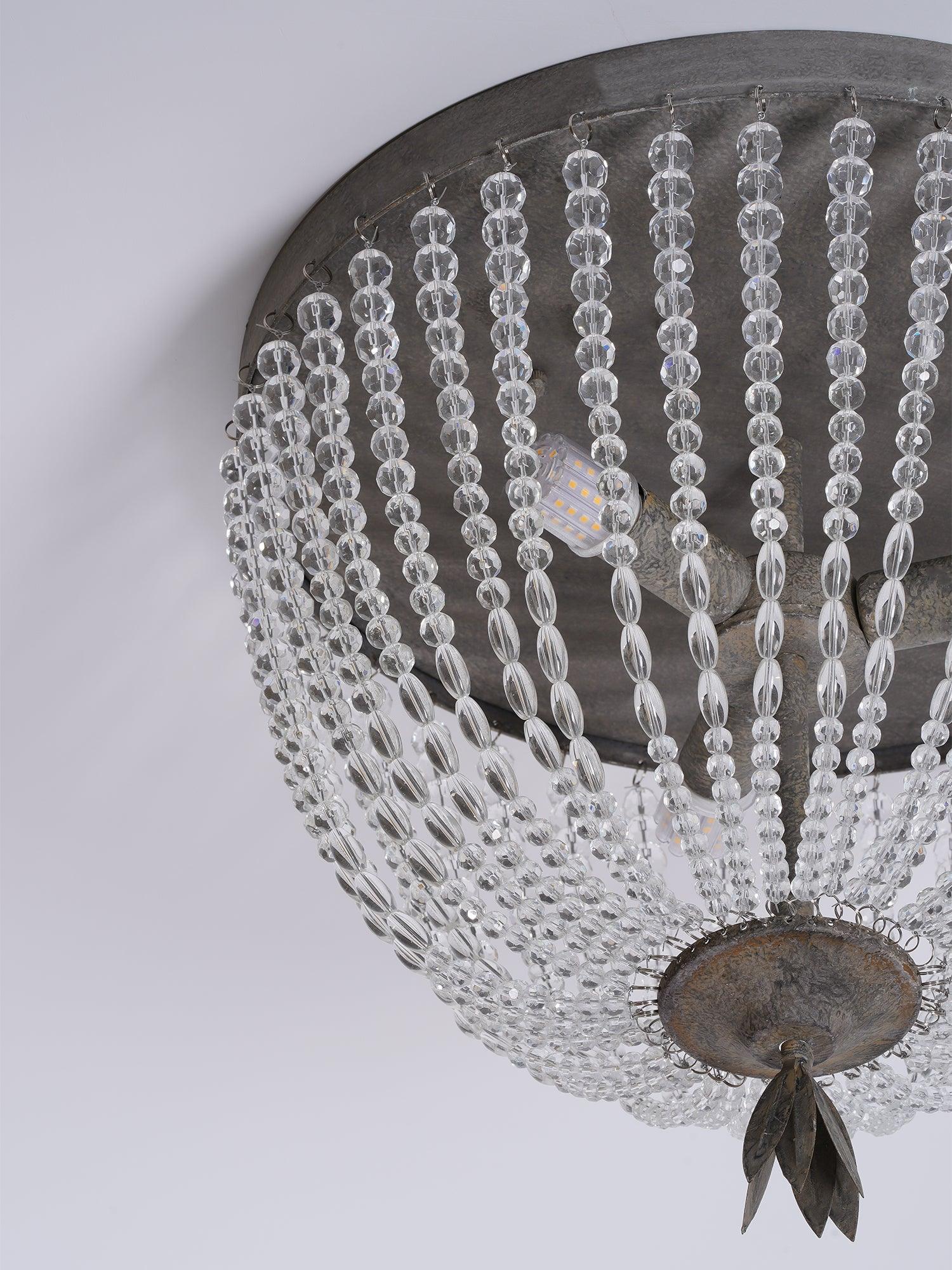 Dauphine Crystal Ceiling Light - Cueteks