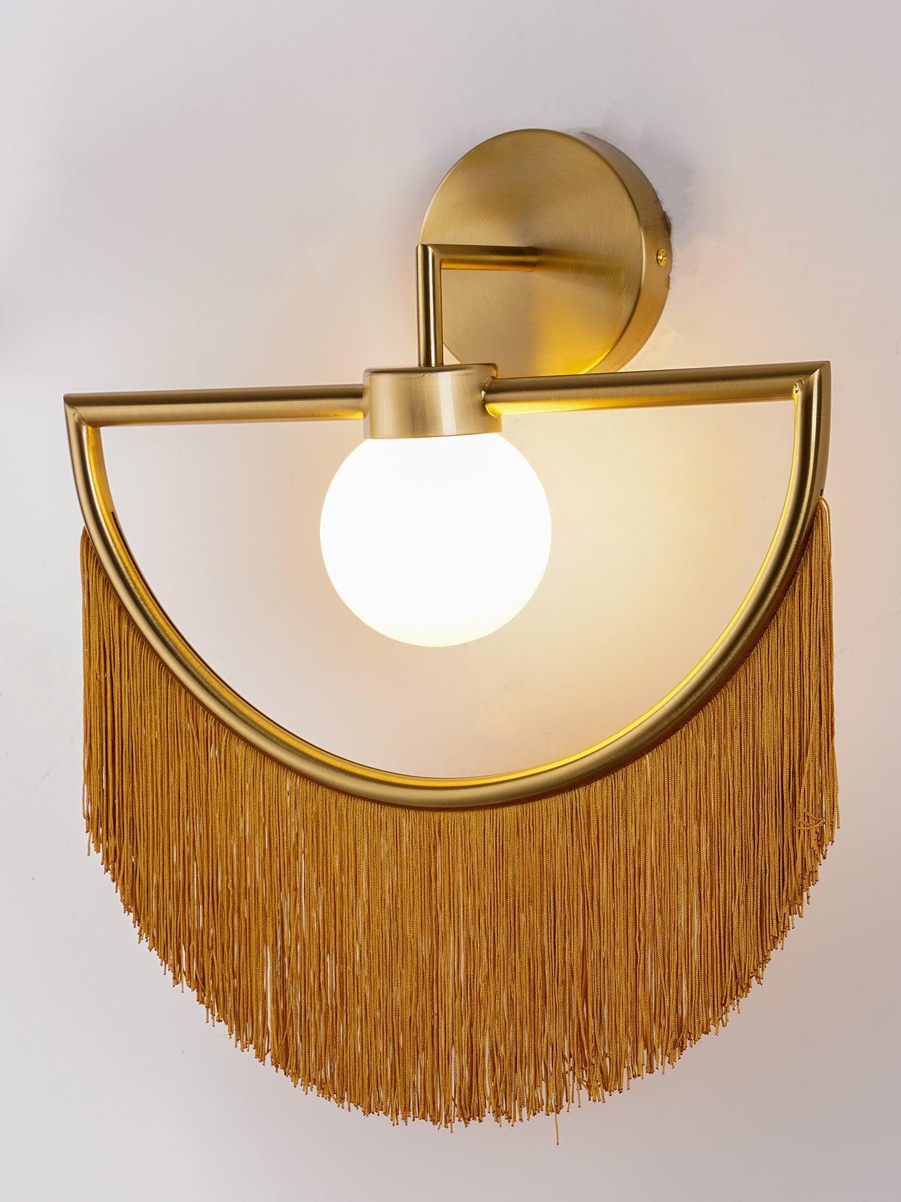 Exquisite Wink Tassel Glass Ball Wall Lamp - Cueteks