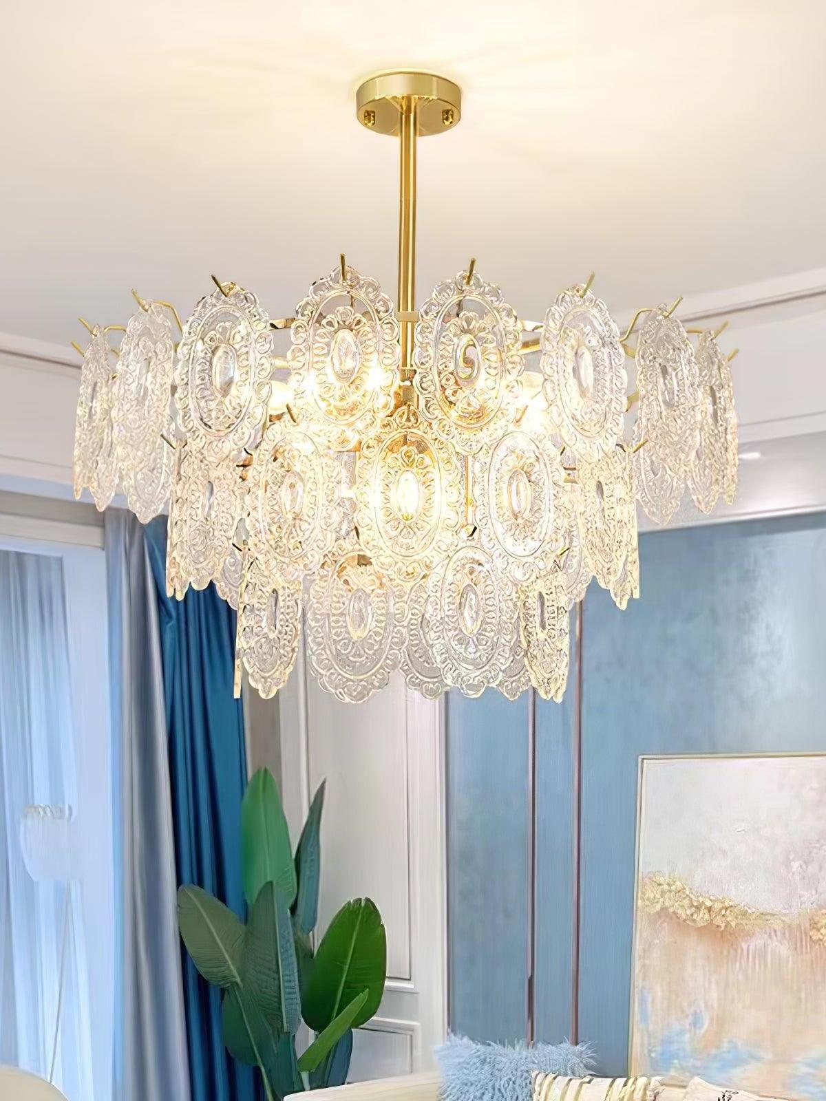 Wave Glass Chandelier - Cueteks