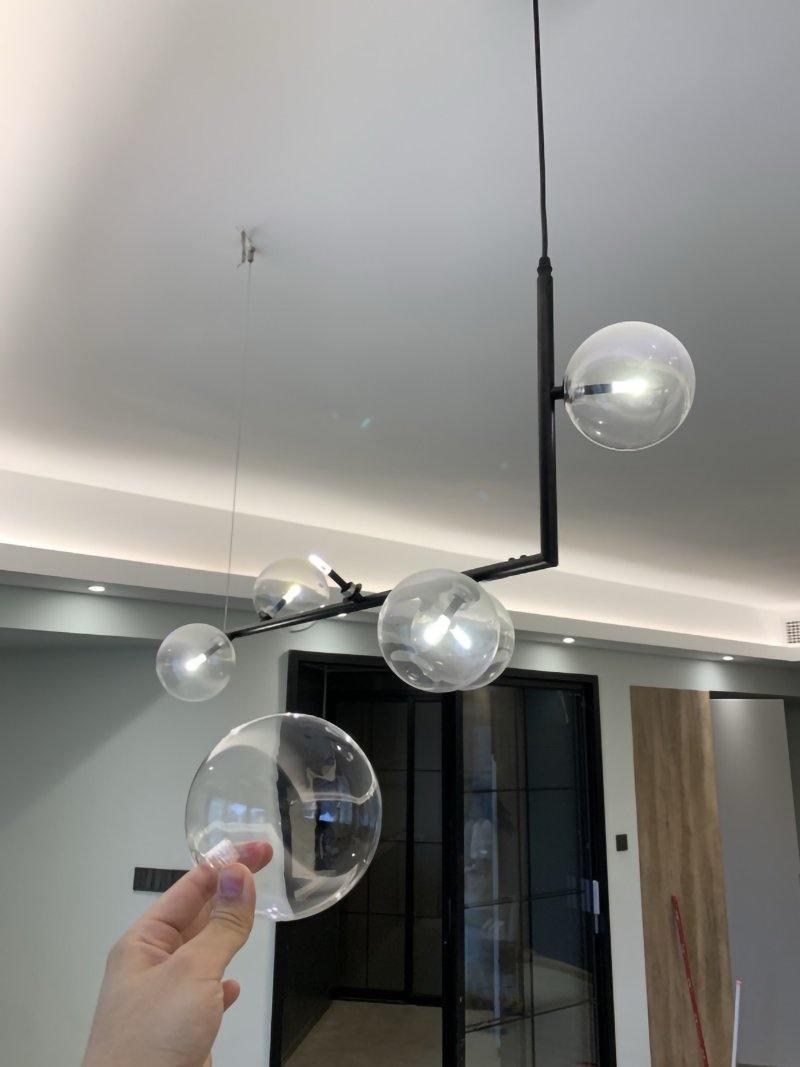 Linear Air 73 Glass Ball Pendant Lamp - Cueteks