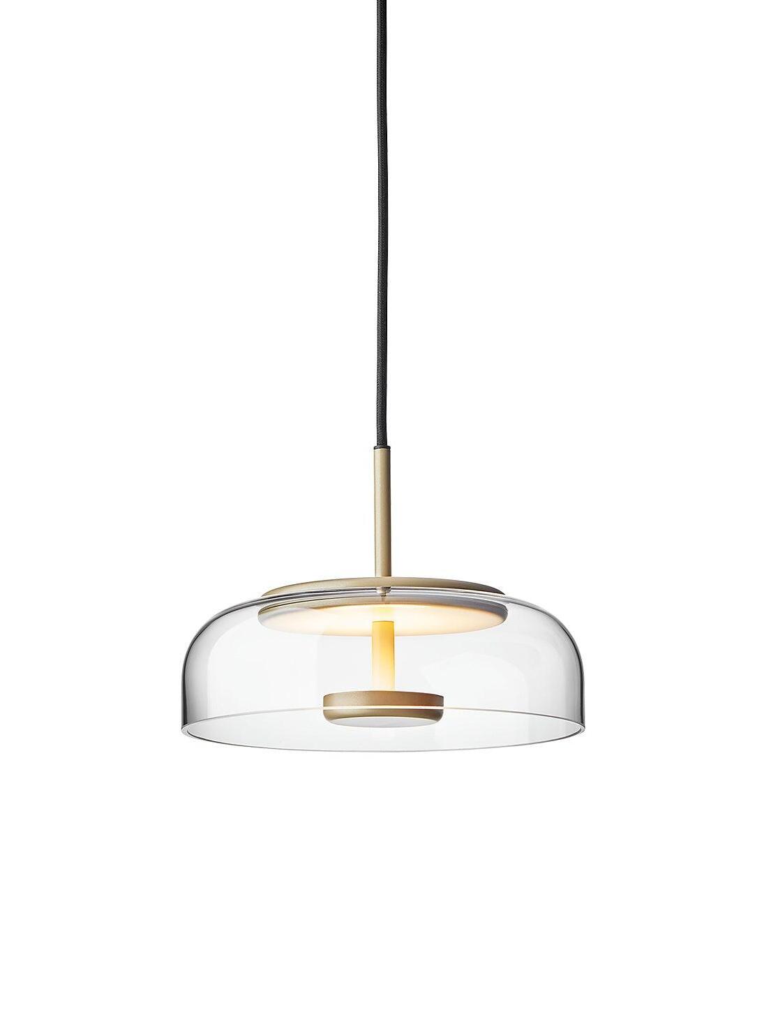 Simple Blossi Transparant Glass Bowl Pendant Light - Cueteks